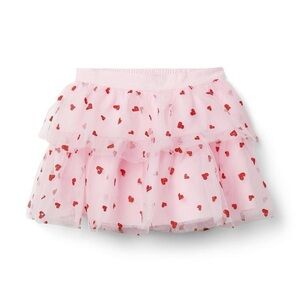 Janie&Jack Glitter Heart Tulle Skirt
